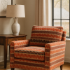 Fabric-Store-Ύφασμα-εμπριμέ-με-πορτοκαλί-και-καφέ-αποχρώσεις-με-φάρδος-1.40m