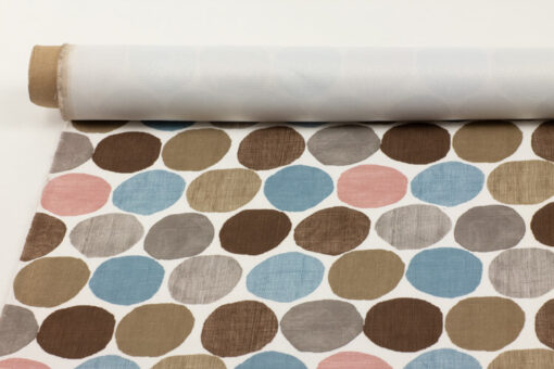 Fabric Store - Ύφασμα επίπλων με το μέτρο, με σχέδιο κύκλους σε απαλά χρώματα. Με φάρδος 1.40μ, εξαιρετικής ποιότητας, σε τιμή προσφοράς. Ύφασμα για ταπετσαρίες επίπλων και για διακοσμητικά μαξιλάρια.