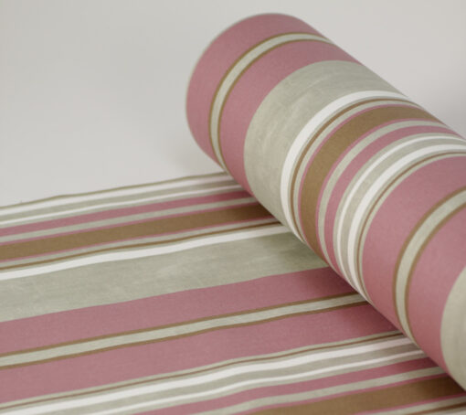 Fabric Store - Ύφασμα εμπριμέ με ροζ ρίγες, με φάρδος 2.80m. Εξαιρετικής ποιότητας, σε τιμή προσφοράς για ταπετσαρίες επίπλων στο σπίτι ή τους επαγγελματικούς σας χώρους.